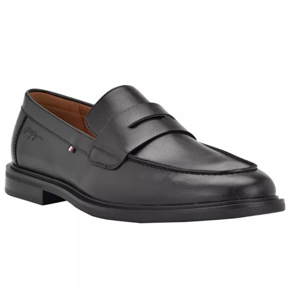 👞BRAND NEW Tommy Hilfiger Men's Dime Loafer Sz US 9 Black Business Casual Shoes